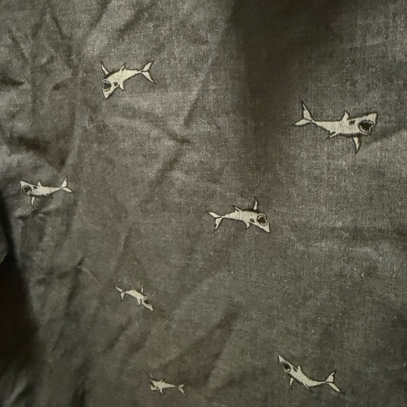 Walker st. Refinery Blue Shark Pattern Casual Shirt size L - Picture 5 of 6